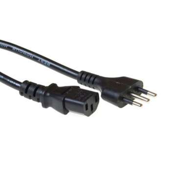 ACT AK5446 Powercord Italian plug - C13 1,8m Black