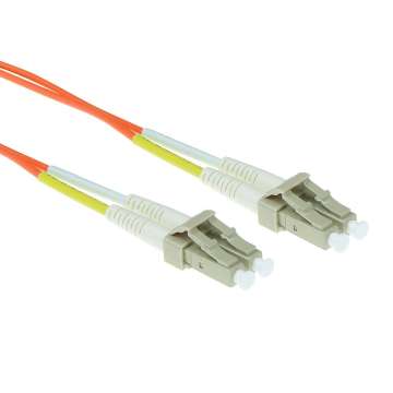 ACT LSZH Multimode 50/125 OM2 fiber cable duplex with LC connectors 25m Orange ACT LSZH Multimode 50/125 OM2 fiber cable duplex with LC connectors 25m Orange