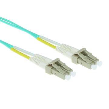 ACT LSZH Multimode 50/125 OM3 fiber cable duplex with LC connectors 2m Blue ACT LSZH Multimode 50/125 OM3 fiber cable duplex with LC connectors 2m Blue