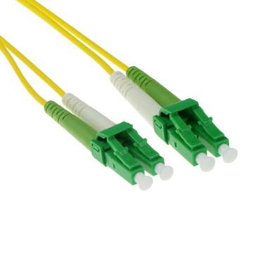ACT LSZH Singlemode 9/125 OS2 fiber cable duplex with LC/APC8 connectors 5m Yellow ACT LSZH Singlemode 9/125 OS2 fiber cable duplex with LC/APC8 connectors 5m Yellow