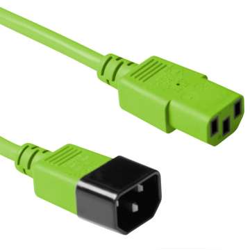 ACT Powercord C13 - C14 0,6m Green