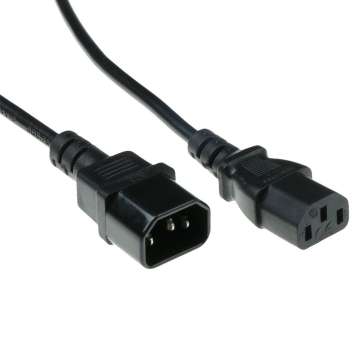 ACT Powercord C13 - C14 0.6m Black ACT Powercord C13 - C14 0.6m Black