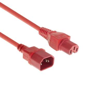 ACT Powercord C14 - C15 1,2m Red