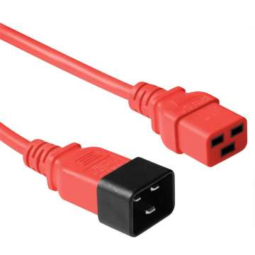 ACT Powercord C19 - C20 1,8m Red ACT Powercord C19 - C20 1,8m Red