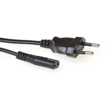 ACT Powercord Euro male - C7 female 1,5m Black