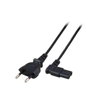 ACT Powercord Euro male - C7 female (angled left/right) 1m Black