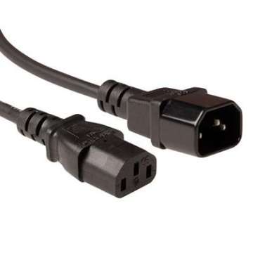 ACT Powercord LSZH C13 - C14 1,8m Black