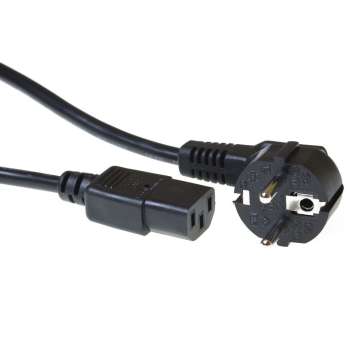 ACT Powercord mains connector Schuko CEE 7/7 male (angled) - C13 IEC 60320 10m Black ACT Powercord mains connector Schuko CEE 7/7 male (angled) - C13 IEC 60320 10m Black