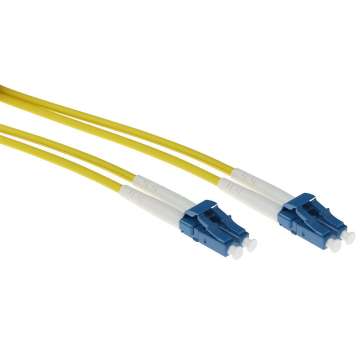 ACT Singlemode 9/125 OS2 duplex armored fiber cable with LC connectors 3m Yellow ACT Singlemode 9/125 OS2 duplex armored fiber cable with LC connectors 3m Yellow