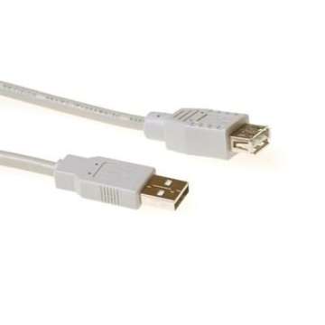 ACT USB 2.0 A male to USB A female 5m Ivory ACT USB 2.0 A male to USB A female 5m Ivory
