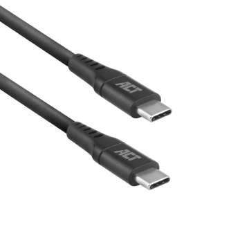 ACT USB 3.2 Gen1 charging/data cable C male to C male 1m Black ACT USB 3.2 Gen1 charging/data cable C male to C male 1m Black
