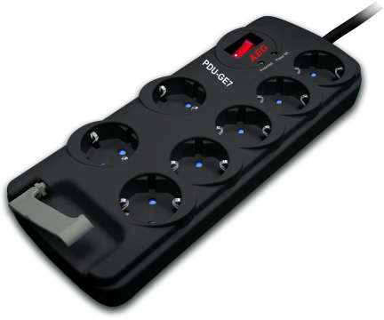 AEG PDU-GE7 Túlfeszültségvédő Kapcsolóval 7DIN 1,8m Black AEG PDU-GE7 Túlfeszültségvédő Kapcsolóval 7DIN 1,8m Black