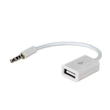 Akyga AK-AD-24 USB/MiniJack 15cm Adapter White Akyga AK-AD-24 USB/MiniJack 15cm Adapter White