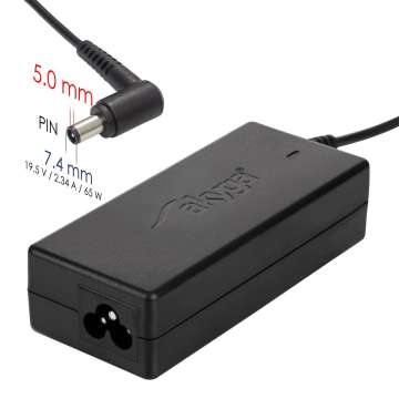 Akyga AK-ND-05 19,5V / 3,34A 65W 7,4x5mm Dell hálózati notebook töltő