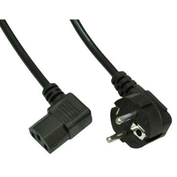 Akyga AK-PC-02A Angle PC Power Cord cable 1,5m Black Akyga AK-PC-02A Angle PC Power Cord cable 1,5m Black