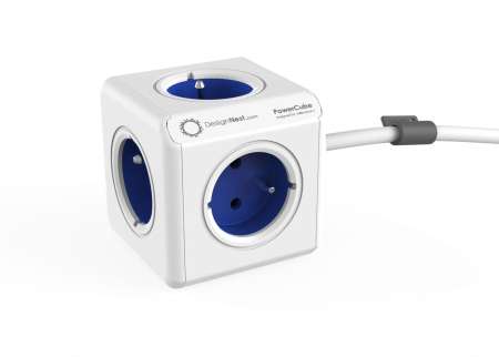 Allocacoc PowerCube Extended Hálózati Elosztó 1,5m White/Blue