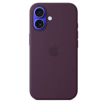 Apple iPhone 16 Silicone Case with MagSafe Plum