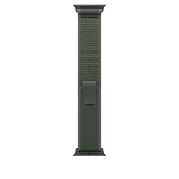 Apple Watch 49mm Trail Loop Green Black Titanium Finish S/M