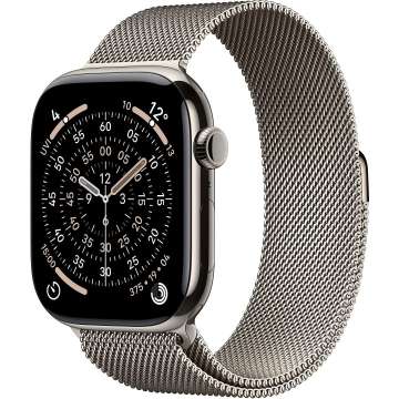 Apple Watch S11 Cellular 46mm Natural Titanium Case with Natural Milanese Loop M/L Apple Watch S11 Cellular 46mm Natural Titanium Case with Natural Milanese Loop M/L