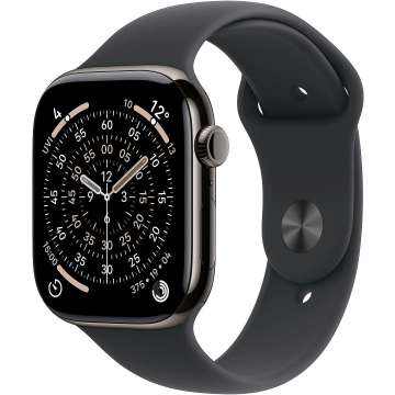 Apple Watch S11 Cellular 46mm Slate Titanium Case with Black Sport Band M/L Apple Watch S11 Cellular 46mm Slate Titanium Case with Black Sport Band M/L