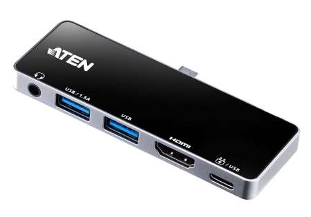 ATEN UH3238 USB-C Travel Dock with Power Pass-Through ATEN UH3238 USB-C Travel Dock with Power Pass-Through