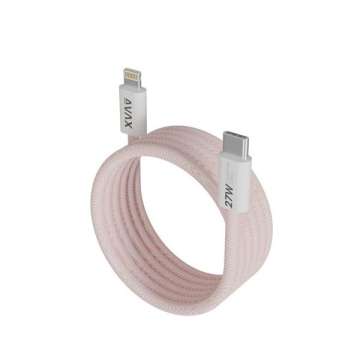 Avax CB611P MAGNETY 27W USB-C - Lightning Magnetic Charger 1m Pink