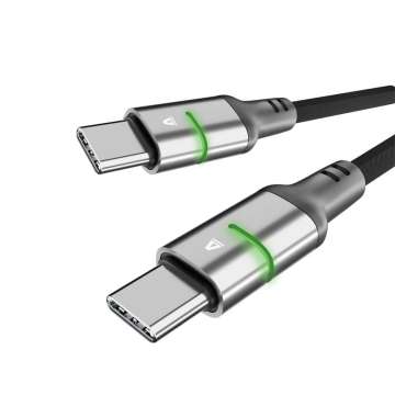 Avax CB633 STEELY LED USB-C 2m Black Avax CB633 STEELY LED USB-C 2m Black