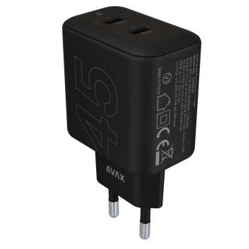 Avax CH602B Speedy 45W GaN Fast Charger Black