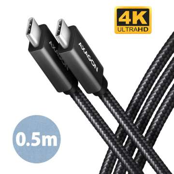 AXAGON BUCM32-CM05AB Speed+ USB-C <> USB 20Gbps cable 0,5m Black