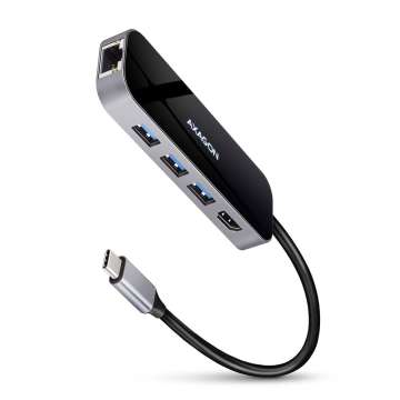 AXAGON HMC-6GL SuperSpeed USB-C Combo 6in1 Hub Black AXAGON HMC-6GL SuperSpeed USB-C Combo 6in1 Hub Black