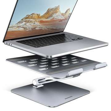 AXAGON STND-LQ Alumínium HQ állvány 16"  laptopokhoz Állítható magasság és szög