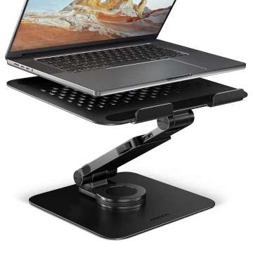 AXAGON STND-LRB stand with 360° rotation for laptops and tablets Black