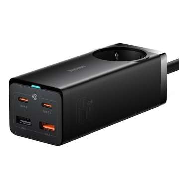 Baseus GaN3 Pro hálózati töltő 2xUSB + 2xUSB-C + AC 65W Black Baseus GaN3 Pro hálózati töltő 2xUSB + 2xUSB-C + AC 65W Black