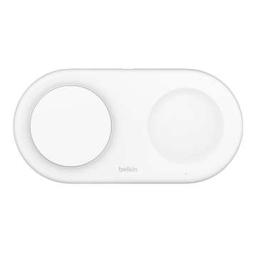 Belkin BOOST Charge Pro 2in1 Qi2 15w Magnetic Charging Pad White Belkin BOOST Charge Pro 2in1 Qi2 15w Magnetic Charging Pad White