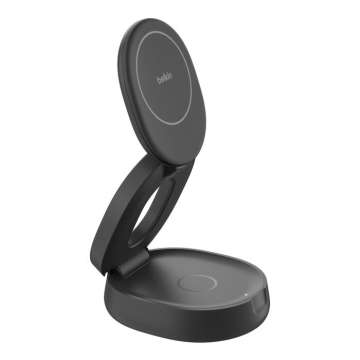 Belkin BoostCharge Pro 2-in-1 Wireless Charging Stand with Qi2 15W Black