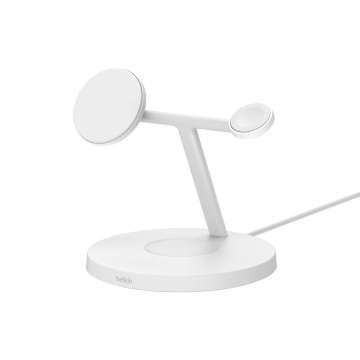 Belkin BoostCharge Pro 3-in-1 Wireless Charging Stand with Qi2 15W White Belkin BoostCharge Pro 3-in-1 Wireless Charging Stand with Qi2 15W White
