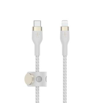 Belkin BoostCharge Pro Flex USB-C Cable with Lightning Connector 2m White Belkin BoostCharge Pro Flex USB-C Cable with Lightning Connector 2m White