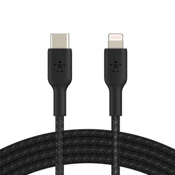 Belkin Braided USB-C to Lightning Cable 2m Black