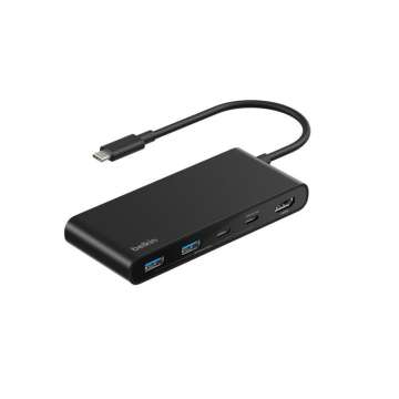 Belkin Connect 7-Port USB-C Hub with Dual USB-C Ports Black