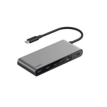 Belkin Connect 8-Port USB-C Hub with 2.5Gb Ethernet Space Grey Belkin Connect 8-Port USB-C Hub with 2.5Gb Ethernet Space Grey