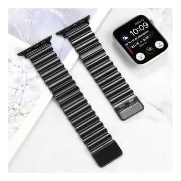 BlackBird Steel Watch Strap for Iwatch 42/44/45/46/49mm Black