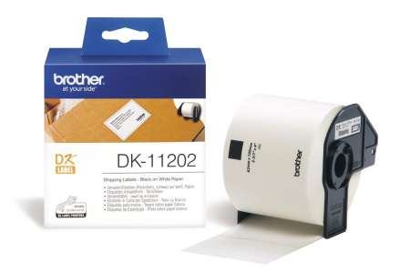 Brother DK-11202 elővágott öntapadós címke 300db/tekercs 62mm x 100mm White Brother DK-11202 elővágott öntapadós címke 300db/tekercs 62mm x 100mm White