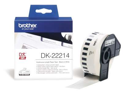 Brother DK-22214 folytonos szalagcímke 12mm x 30,48m öntapadós White Brother DK-22214 folytonos szalagcímke 12mm x 30,48m öntapadós White