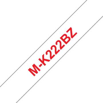 Brother M-K222BZ Laminált P-touch szalag (9mm) Red on White - 8m