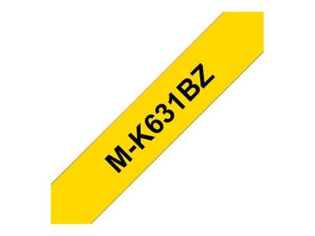 Brother M-K631BZ P-touch 12mm Black on Yellow