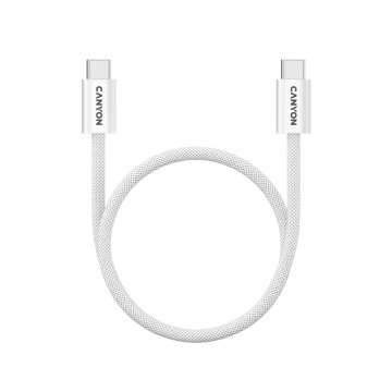 Canyon CND-CCMG60AB15W OnWire 60MG C-C 60W Magnet Braided cable 1m White