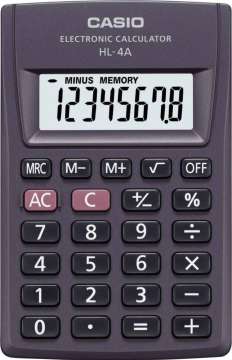 Casio HL-4A-S Zsebszámológép Silver