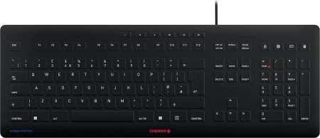 Cherry STREAM PROTECT Keyboard Black UK