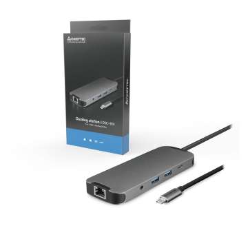 Chieftec DSC-901 9-in-1 USB-C Docking Station bLACK Chieftec DSC-901 9-in-1 USB-C Docking Station bLACK