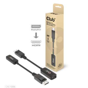 Club3D DisplayPort 1.4 to HDMI 4K120Hz/8K60Hz HDR Active adapter M/F Club3D DisplayPort 1.4 to HDMI 4K120Hz/8K60Hz HDR Active adapter M/F